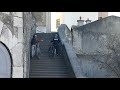 Riding a Bicycle Down Stairs..