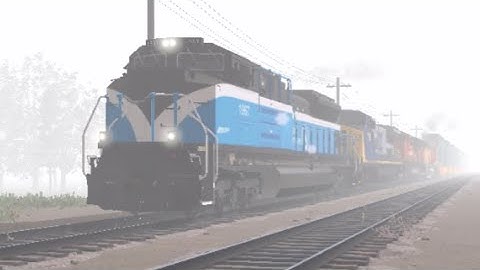 Trainz Simulator 3 BNSF 1967 Heritage Unit Leads Stack train with CSX C40-8W Trailing