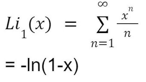 Low Order Polylogarithm -ln(1-x) Taylor Maclaurin SERIESSUM Expansion LINEST Polynomial Regression