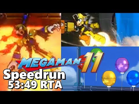 Mega Man 11 Any Speed Run In 53 49 RTA 