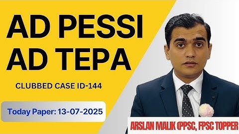 Today AD PESSI Paper | AD TEPA | Clubbed Test | 13-07-2025 | #PPSC #FPSC #todaypaper