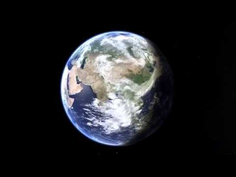 Rotating Earth Animation: Stitched from live Weather Satellite Images