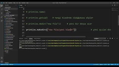 Python Dersleri ● OS Modülü