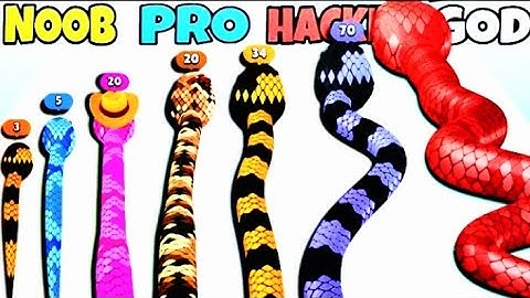 NOOB vs PRO vs HACKER In Snake Run Race - Satisfying Walkthrough play TikTok 999 Gameplay Video 2025