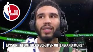 Jayson Tatum on MVP snub, Celtics advancing to Conference Finals & more 👀 | NBA on ESPN