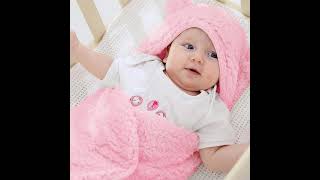 XMWEALTHY Cute Baby Items Newborn Plush Nursery Swaddle Blankets Soft Infant Clothes Pink (amazon) screenshot 4