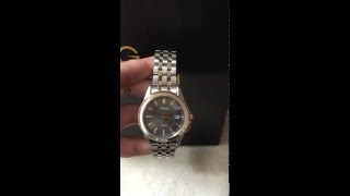 SEIKO Grey Dial Two-tone Men's Watch SGEG90 - YouTube