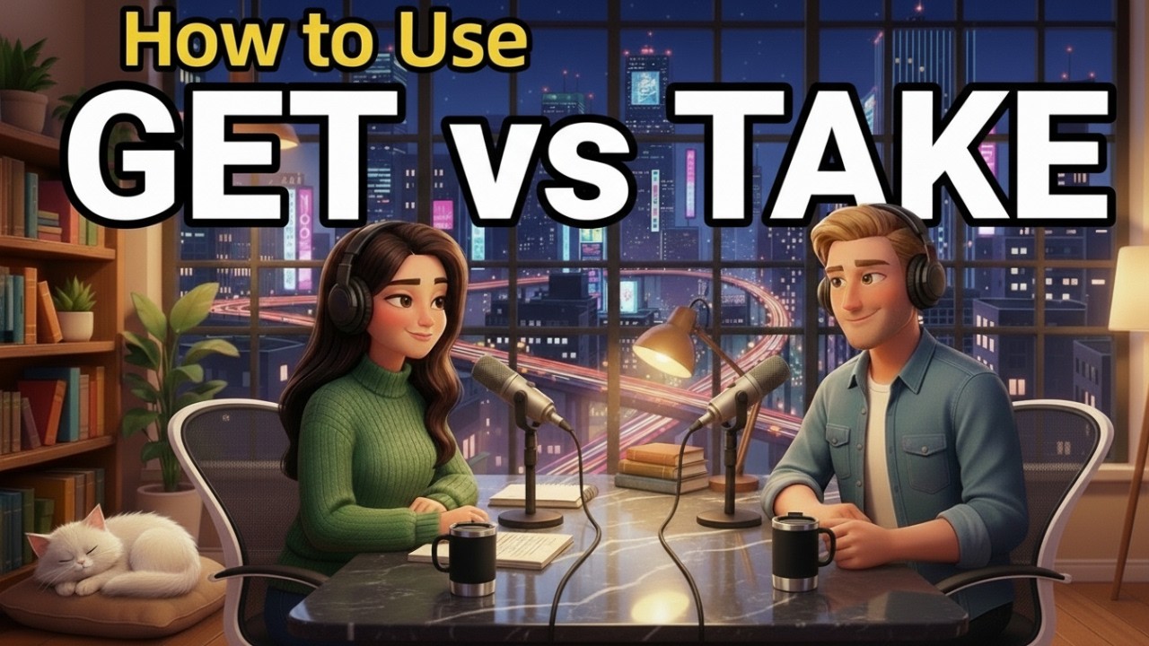 How to Use GET and TAKE in Everyday English | Easy English Conversation | English Podcast