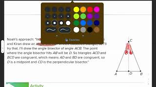 Geometry Lesson 2.8: The Perpendicular Bisector Theorem