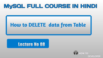 MySQL Tutorial in Hindi/Urdu Part 08: Delete data from table
