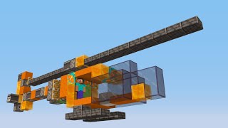 How to make a working helicopter in minecraft java\/bedrock