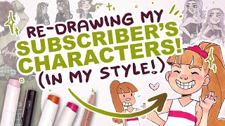 REDRAWING YOUR ART IN MY STYLE! | Ohuhu \& Copic Markers