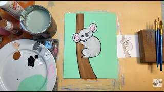 Painting a Koala - Easy Acrylic Painting Tutorial for Beginners
