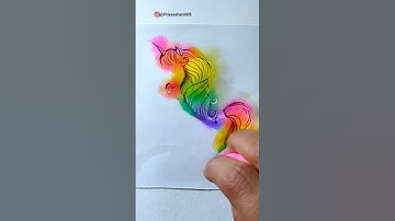 unicorn 🦄 rainbow 🌈 drawing creative art 🎭#shorts #shortsvideo #viral