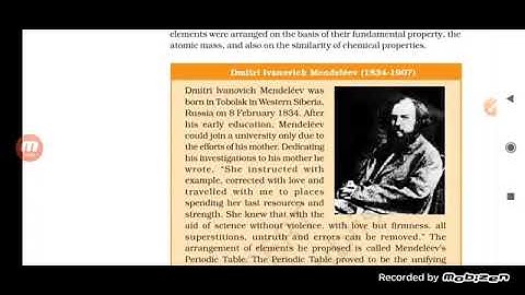 Class X Science 08 01 2022 by Ms Mridulata Upadhyay Periodic classification of elements