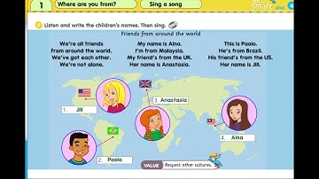 Friends From Around The World -- Song from Year 4, English Textbook.