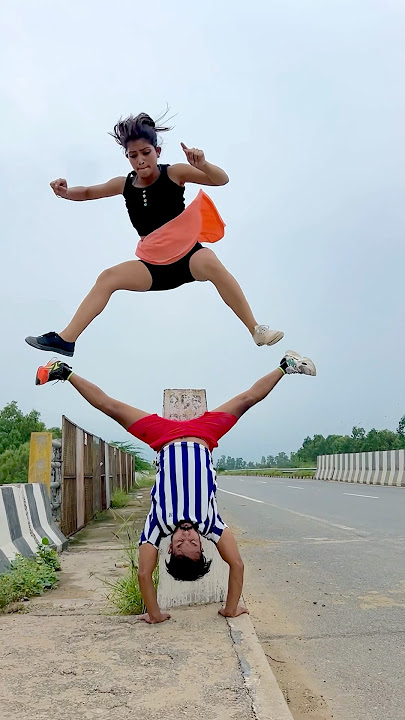 Papa ki pari ne kiya kamal😍 #gymnast #acrobatics #action #stunt #gymnast #couplegoals #viralshort
