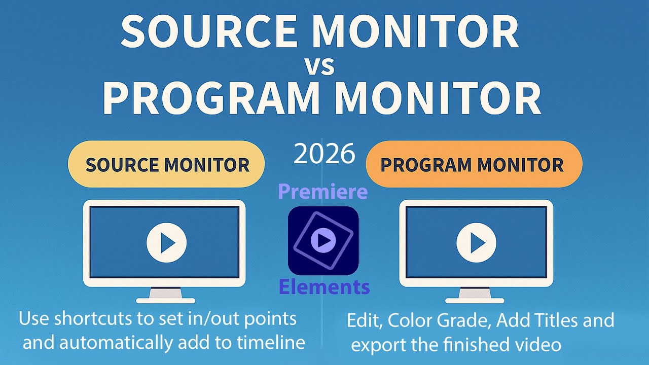 Premiere Elements — Как использовать монитор источника