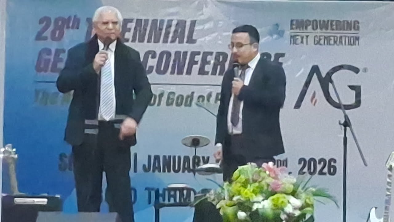 Rev. Abraham Thomas AGI General Superintendent preach at General Conference AGEI, Shillong 