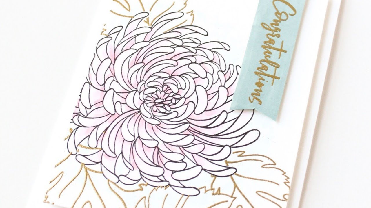 20 Cardmaking Ideas with Essentials by Ellen Mondo Chrysanthemum