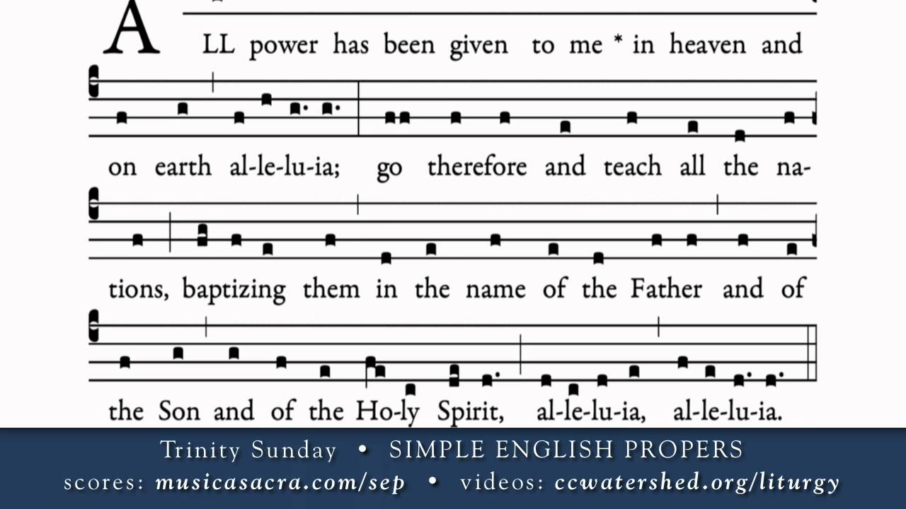 COMMUNION Trinity Sunday SIMPLE ENGLISH PROPERS YouTube Communion trinity sunday simple english propers youtube