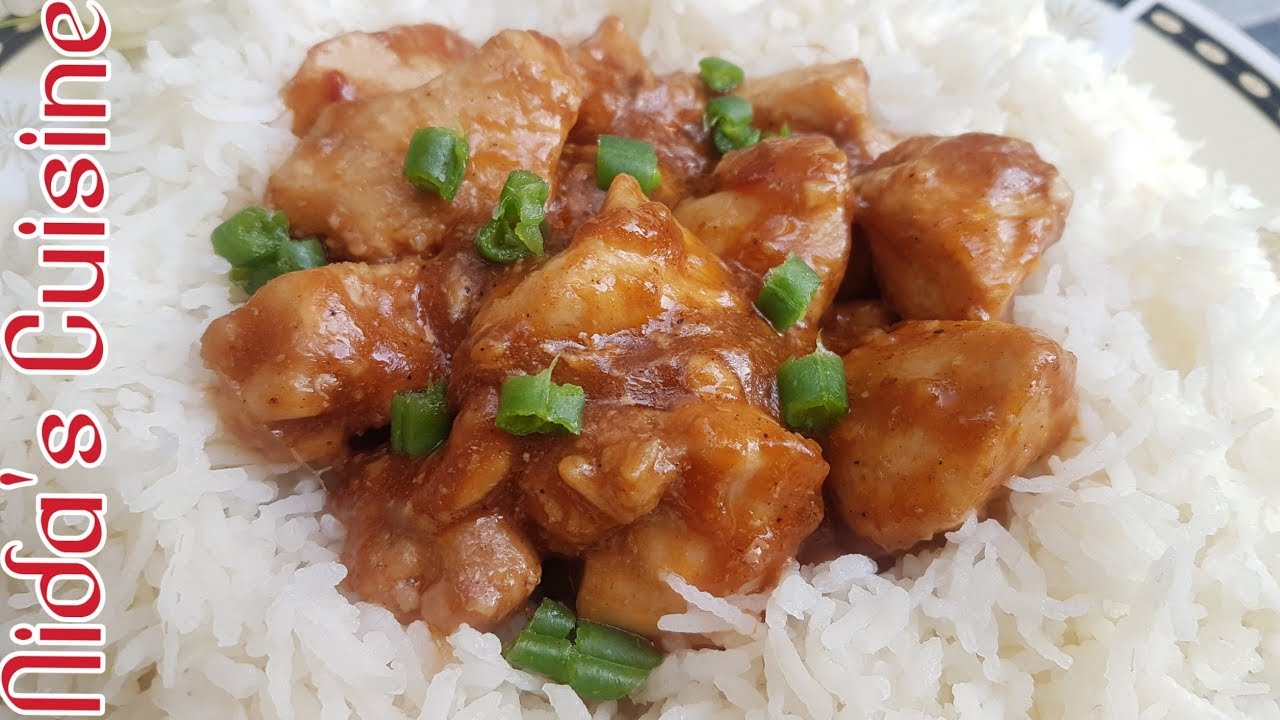 Bourbon Chicken recipe - Chinese recipe - Nida's Cuisine 2018 - YouTube