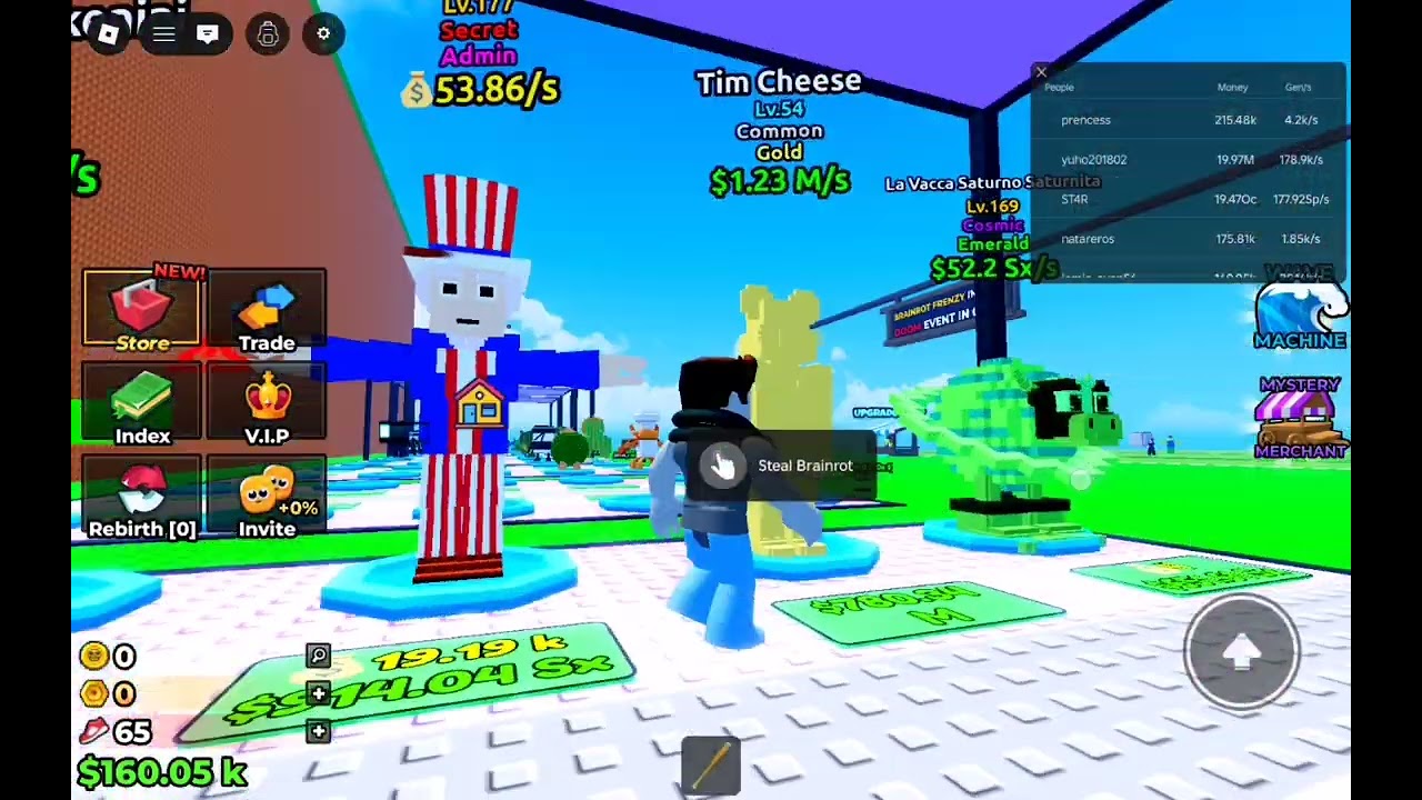 Getting rich in escape sunami for brainrot part 1