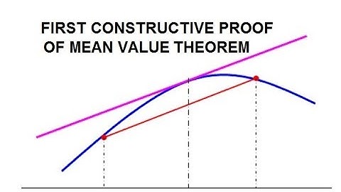 First constructive proof of Mean Value Theorem