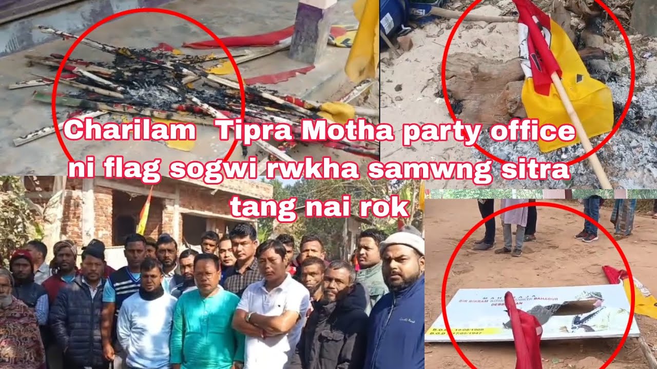 19charilam Constituency under Aralia o Tipra Motha ni party office *  Flag rok sogwi rwbai kha CPI-M