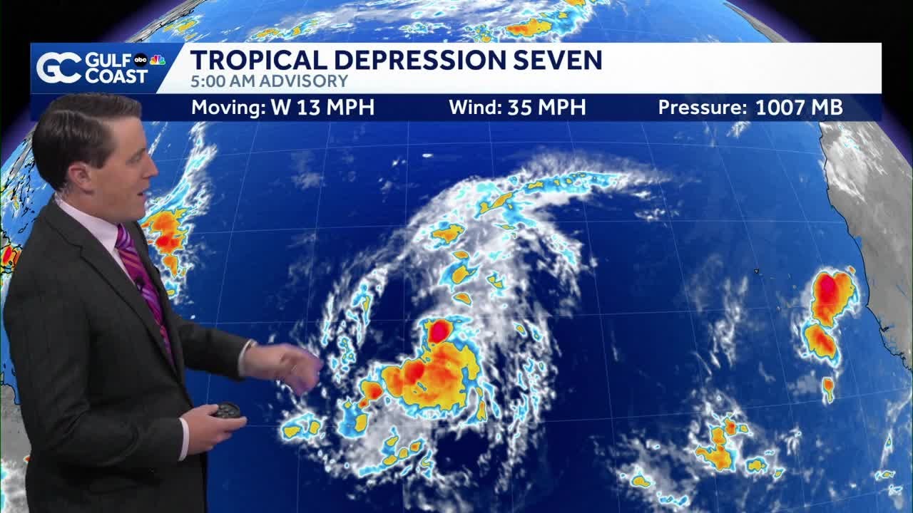 Tropical Depression 7 forms in the Atlantic - YouTube