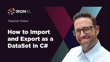 How to Import and Export as a DataSet in C# | IronXL