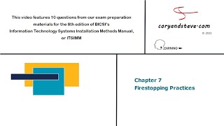 ITSIMM, 8th edition - Chapter 7: Firestopping Practices