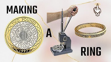 Kijk hoe ik een Britse bimetalen munt verander in een ring met smalle band