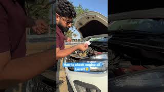 How to check engine oil Level?🤔 #shorts #carcare #carmaintenance #cartips