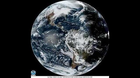 NOAA Full Disk video, with moving clouds - 14 MAR 2020