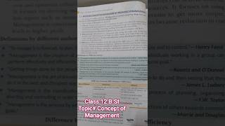 Chapter1#Topic#Concept of Management #Process#Effectiveness#EfficientSub#B.St