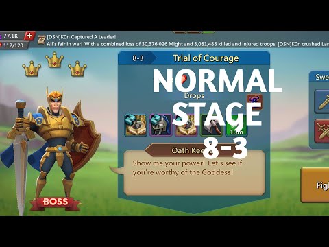Lords mobile normal stage 8-3 f2p|Trail of Courage normal stage 8-3