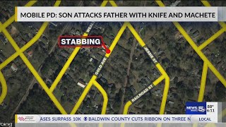 Mobile PD: Son attacks father with knife and machete