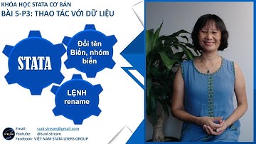 @suoi.stream | STATA cơ bản: B5-P3- Thao tác với dữ liệu | Đổi tên biến, nhóm biến | Lệnh rename