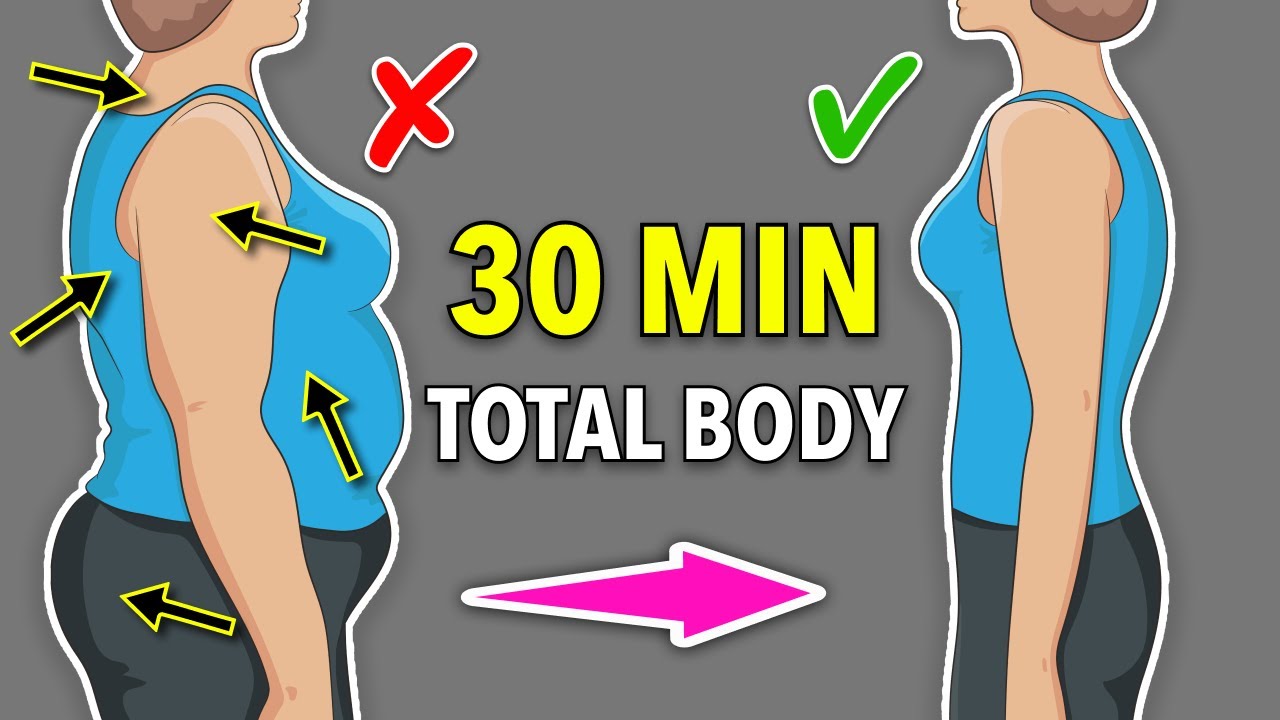 30 Min Total Body Weight Loss and Fat Burn At Home YouTube
