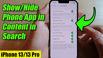 iPhone 13/13 Pro: How to Show/Hide Phone App in Content in Search
