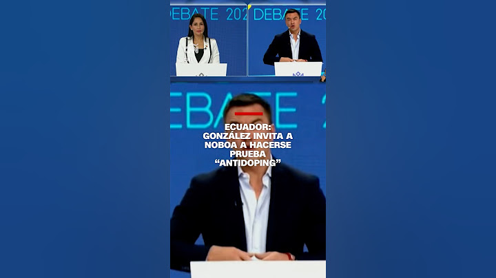 González invita a Noboa a hacerse una prueba antidoping durante el debate presidencial de Ecuador