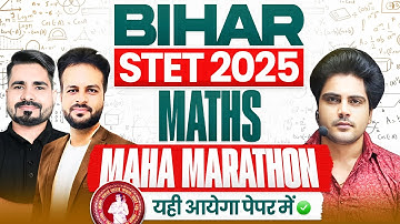 BIHAR STET 2025 Maths Maha Marathon Class by Sachin Academy live 11am