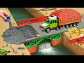 DIY Mini Truck Builds a Heavy-Duty Concrete Bridge Over a Flowing River 🌊 | Science Project