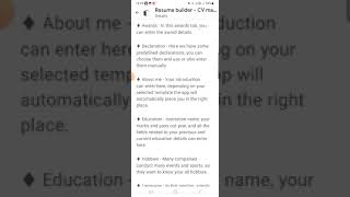 | Resume Builder - CV maker application | screenshot 4