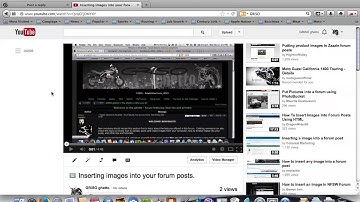 Inserting Videos into your forum posts