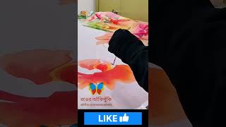 🌺 Watercolor Magic on Silk Fabric | Hand Painted Poppy Flower Design 🌺