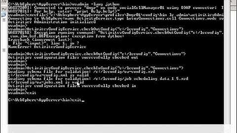 Using the wsadmin command line utility to administrate IBM Connections