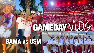 GAMEDAY VLOG: college cheer, family, + tryon haul