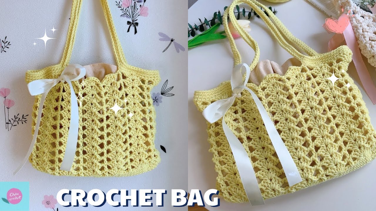 crochet shoulder bag tutorial| Hướng dẫn móc chiếc túi đeo vai mùa hè đơn giản| ChâuCrochet#141